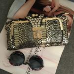 2016 new winter fashion handbags serpentine chain bag diamond evening bag luxury