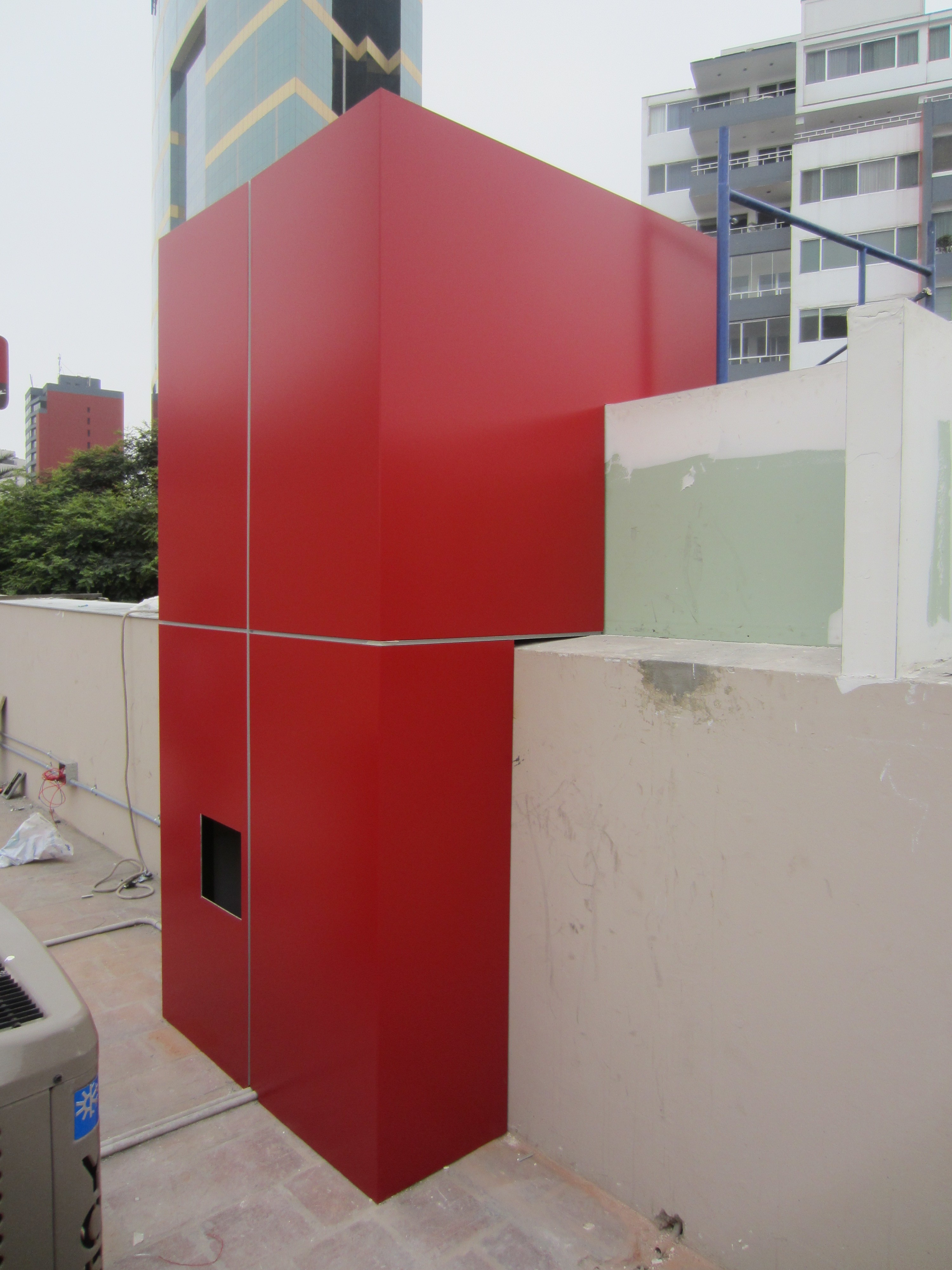 Red Acp PE Aluminum Composite Panel Vivid Color And Higher Gloss Level 2mm