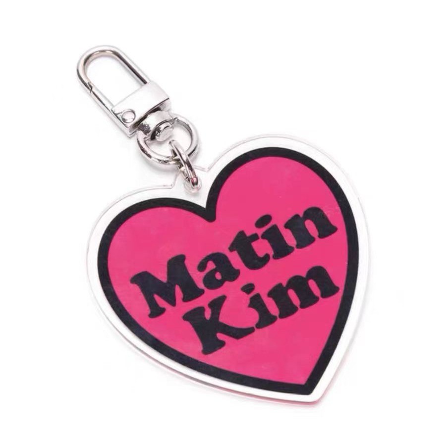 Manufacturer Custom Euramerican Heart Acrylic Key Chain Picture Key Ring Couple Lover Heart Text Words Printed Keychain