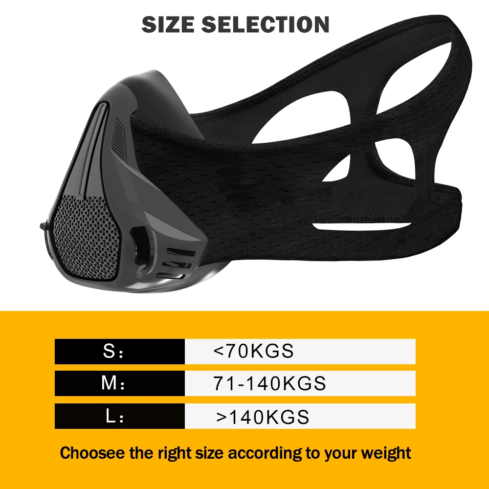 High Altitude Gym Fitness Sports Running Training Workout Mask 25 levels customize Logo