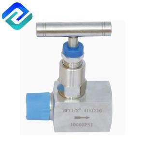 China Female 10000 PSI 1 Inch Needle Valve Control Pipeline Channel Cut factory