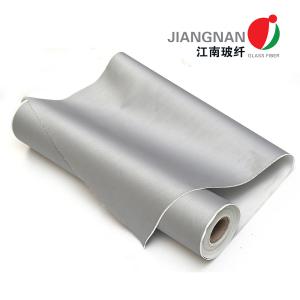 China 0.4mm Fire Protection Grey Polyurethane Fiberglass Cloth Used For Fire And Smoke Curtains factory