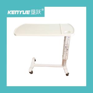 China Dinning Hospital Bed Tray Table Metal Gas Spring Hospital Overbed Table factory
