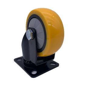 China 125 mm PU Caster with 360 Degree Top Plate factory