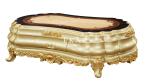 Gold Storage Carved Wooden Coffee Table