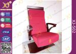 High Plywood Back Embroidered Chairs for Church Hall With Single Legs