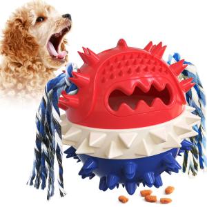 China Leaky Food Ball Dog Puzzle Dog Squeaky Toy Molars Stick Plastic factory