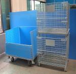 Heavy Foldable Mesh Pallet Steel Storage Cages Folding Lockable Storage Cages