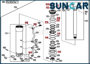 China 4663491 Cylinder Seal Repair Kit Boom Replacement Kits Fits John Deere 75D 85D factory