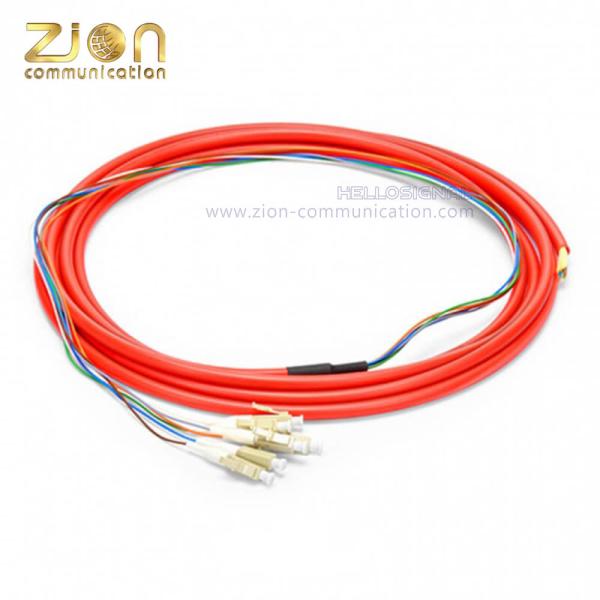 China OM1 LC UPC Patch Cord Multimode 12 Fibers Bunch With Jacket FOPT factory