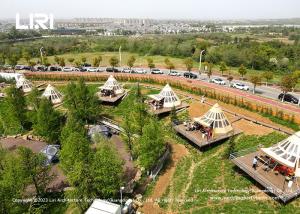 China Canvas Luxury Glamping Tents Safari Wooden Pole Custom Camping Tipi Tents factory