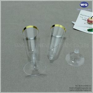 China 150ml Gold Rimmed Plastic Champagne Flutes -New Elegant Plastic Champagne Flutes With A Stunning Modern Design factory