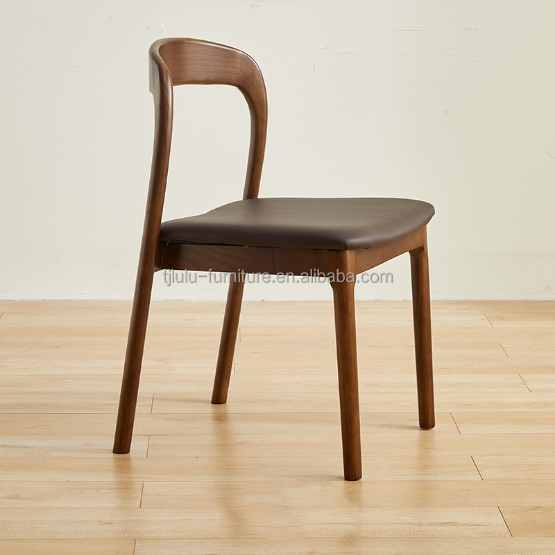 NO Folded Nordic Solid Wood Dining Chair for Modern Restaurant Experience