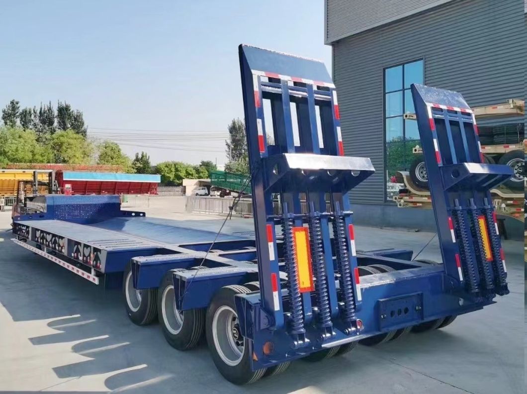 High-Capacity Three-Line Six-Axle Lowbed Trailer for Industrial Use