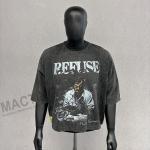 Vintage Acid Wash Boxy Cropped Printed T Shirt for Men's Custom Streetwear in