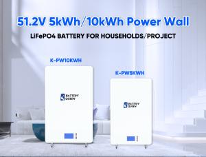 China Grade A+ Lifepo4 Battery Power Wall Single Phase 48V 100ah 200ah 5kwh 10kwh factory