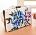 Evening bag retro hand-embroidered silk embroidered clutch bag banquet evening