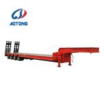 Optional Features 2 Axles Low Bed Trailer for Heavy Equipment Transportation