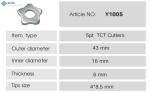 Scarifier Machine Tungsten Cutter 5 Points For Construction Units Concrete Lines