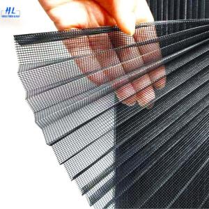 China Pleated Anti Uv Plisse Insect Screening For Doors And Windows factory