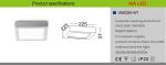 AC85V-265V Surface mounted white 18W LED panel light/D design