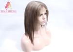 12''-26'' Accept Custom Virgin Hair Wigs , Light Brown Soft Natural Straight