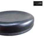 Roundness 330mm Diameter 70mm Thick Black PU Chair Cushion Pad For Bar Chair