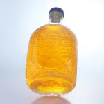 Unique Round Shape Embossed Food Grade Rum Vodka Whisky Tequila Gin Glass Bottle