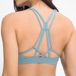 Shockproof Womens Sports Bra Gathered Moisture Wicking Without Steel Ring