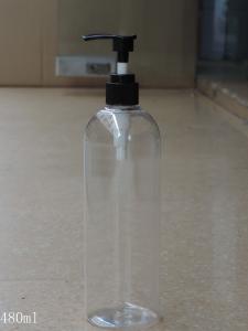 China 480ML Round Cosmetic PET/HDPE Bottles With the scale Supplier Lotion bottle, Srew cap factory