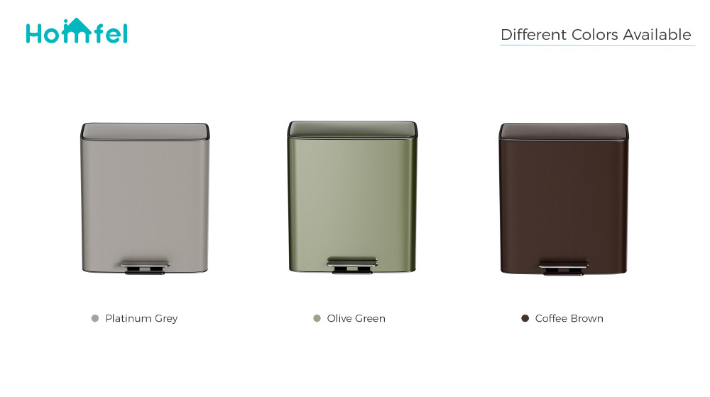28Lx2 dual compartment trash can Soft Close Recycle Trash Bin Foot Step Trash Can For Living Room Office