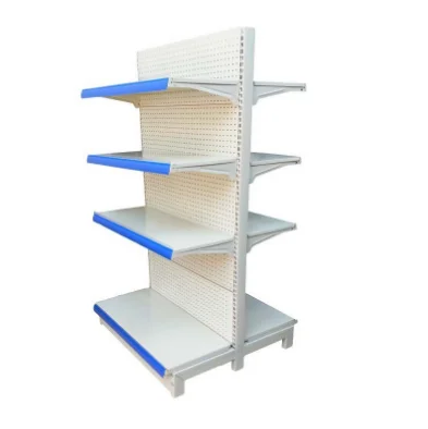 Factory Custom Fashionable gondola rack double sided shelves