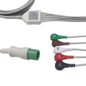 China Contec AHA 7 Pin 3.4 Meter ECG Patient Cable With 5 Lead Wires factory