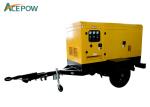 4 Wheels 94KVA 75KW Mobile Genset Trailer , Mobile Diesel Generators