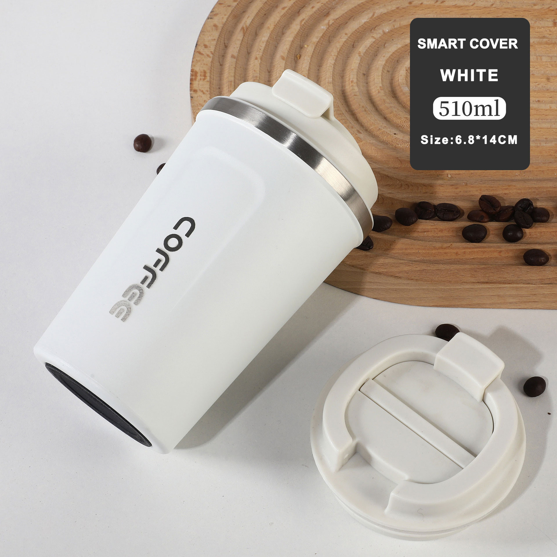 304 Stainless Steel Reusable Thermos Cup with Spill/Vacuum Insulation Smart Display