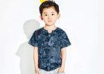 Simple V Neck Boys Short Sleeve T Shirts , Boys Summer Clothes Reactive Printing