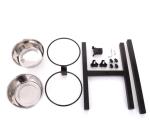 Elevated Dog Bowls Raised Pet Feeder Cat Food & Water Diner Stand Set
