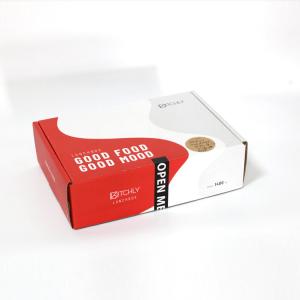 China Custom Corrugated Boxes Custom logo design Pink rectangular mail box express parcel carto factory