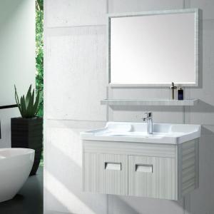 China Modern Alunimun Bathroom Vanity/ all aluminum bathroom cabinet/Mirror Cabinet /DB-8154A 800X450mm factory