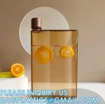 Square Purse Flat Slim Water Bottle, Memobottle, Cups for Outdoor Sports Camping