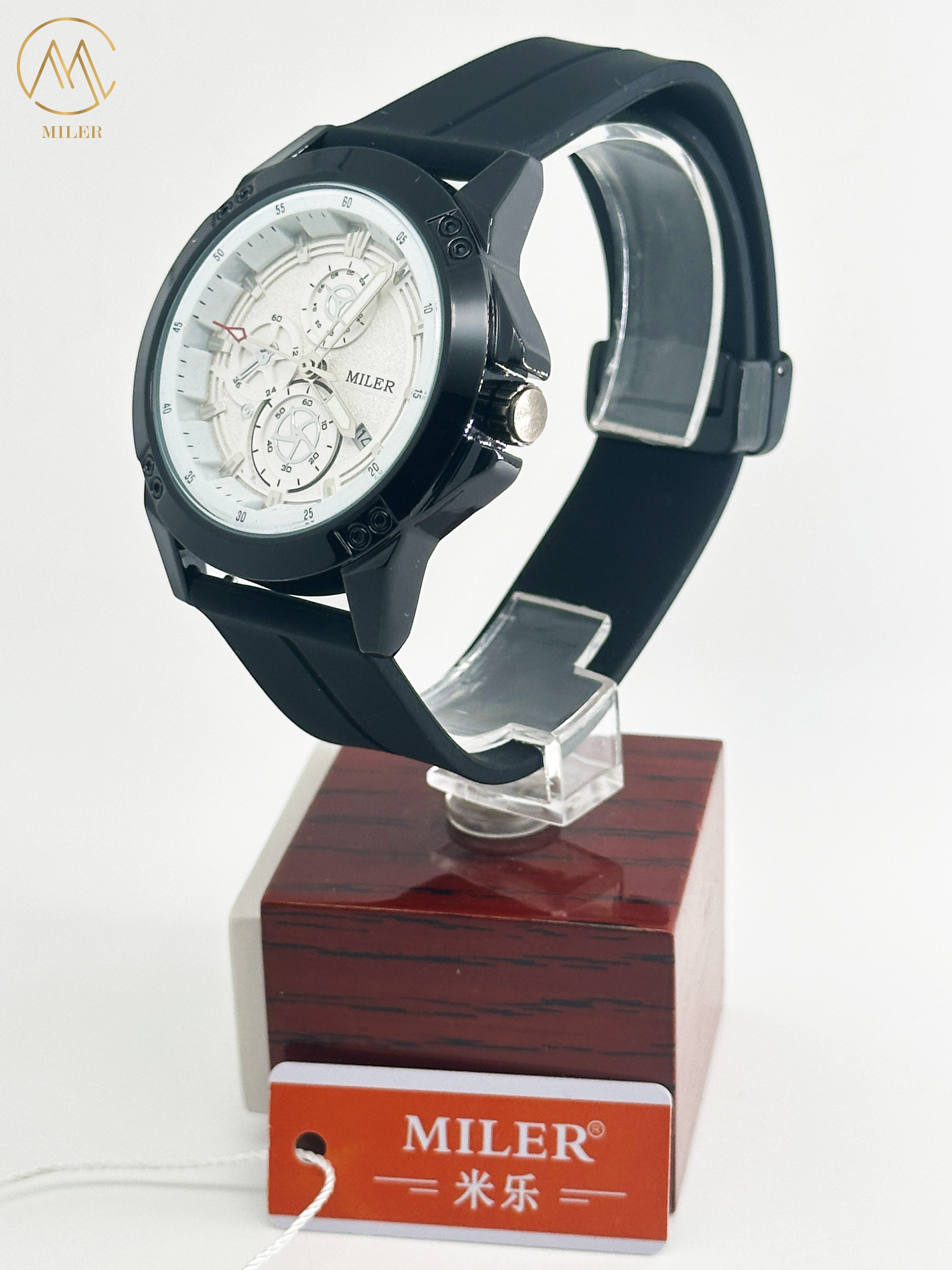 Miler 1005 30M Life Waterproof Sports Chronograph Watches Men's Quartz Watch Silicone Strap Luxury Fashion Wristwatch