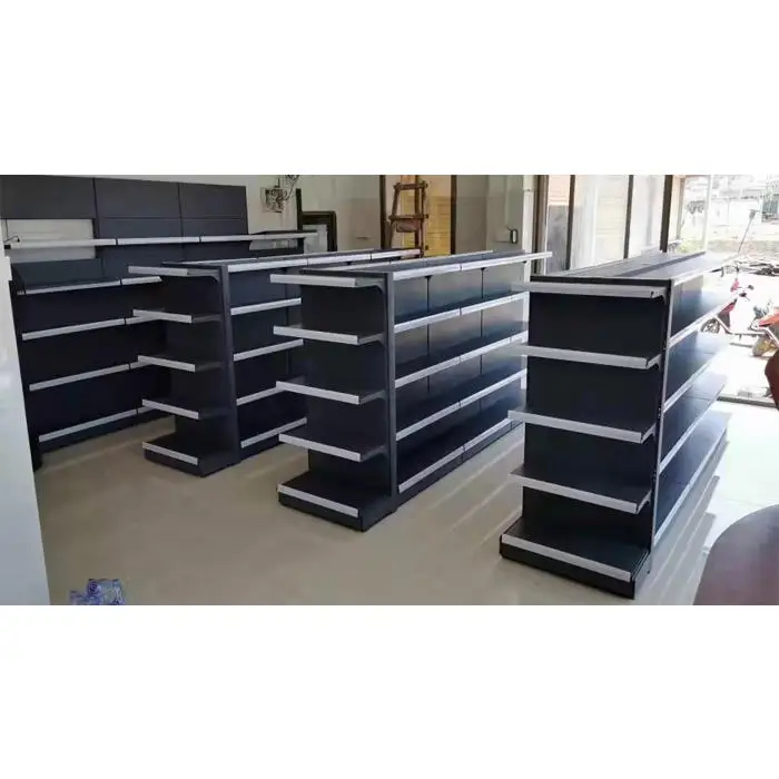 Multifunctional Double Sided Super Market Racks Gondola Supermarket Shelves