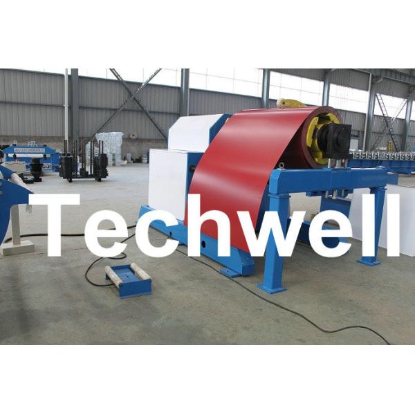 Active Uncoiling 15 Ton Hydraulic Uncoiler / Decoiler Curving Machine TW