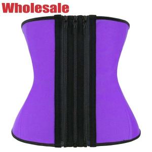 China Three Layers 9 Boned 6XL Women'S Latex Waist Trainer With Zipper factory