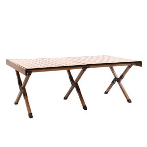 China Imitation Wood Aluminum Alloy Outdoor Garden Table Customized Logo factory