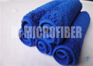 China Blue Color Microfiber Car Cleaning Cloth Super Soft Super Absorbent 80% Polyester 20% Polyamide factory