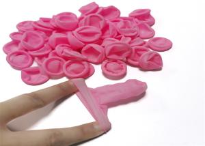 China ESD Natural Rubber Finger Cots Pink Beige Black Non Slip factory