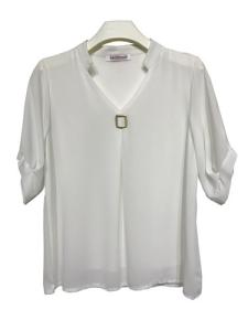 China White Color Womens Spring Blouses / Stylish Women'S Blouses With Plus Size factory