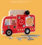 Preschool Wooden Car Busy Board Gear Unlocking Project Fire Truck Kindergarten
