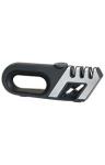 Red 3 in 1 Handle Knife Sharpener Rubberized Base for Combat Carving , Fillet